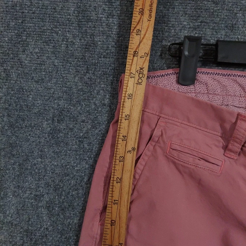 Johnnie-O Shorts Mens 35 Pink Pima Cotton Stretch Chino 9 Inseam Casual Summer